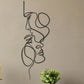 Minimalist Face Line Art Metal Wall Art Decor