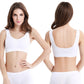 3Pcs Womens Seamless Comfortable Yoga Sports Lace Bras-White, Cuticolour, Black