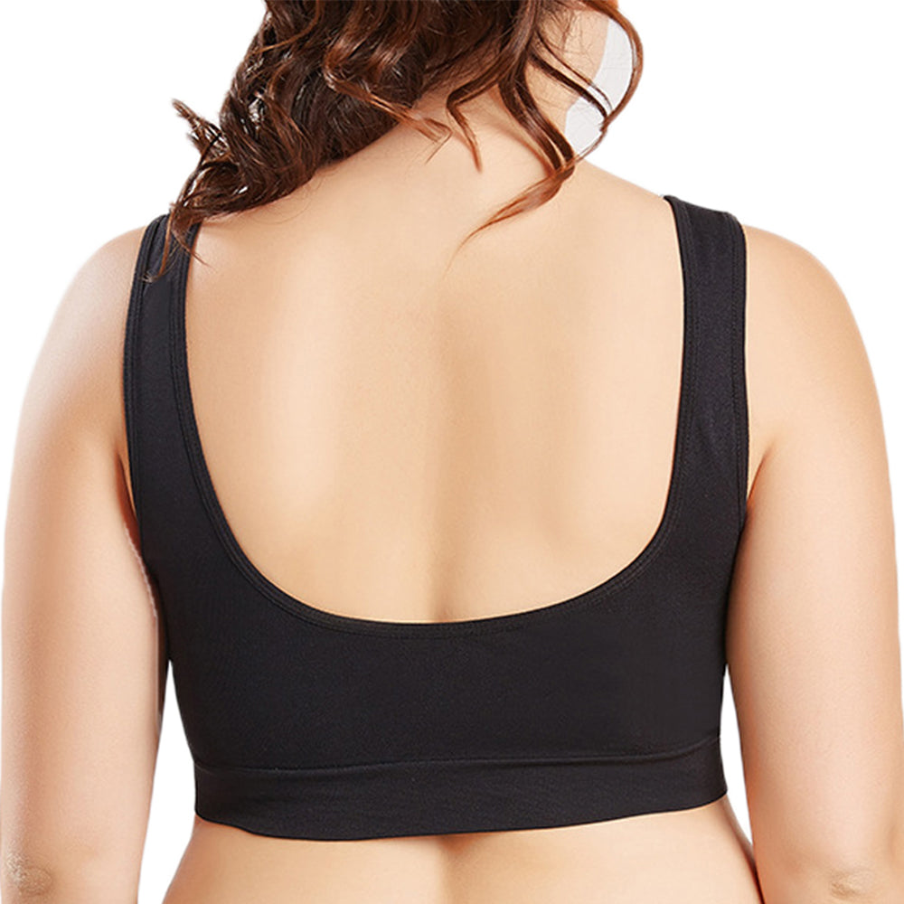 3Pcs Womens Seamless Comfortable Yoga Sports Lace Bras-White, Cuticolour, Black