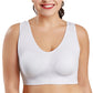 3Pcs Womens Seamless Comfortable Yoga Sports Lace Bras-White, Cuticolour, Black