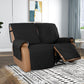 2/3 Seater Water Resistant Non-Slip Split Recliner Couch Cover-Black