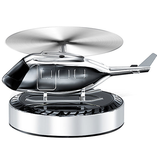 Solar Powered Helicopter Air Freshener Car Airplane Fragrance Diffuser Ornament