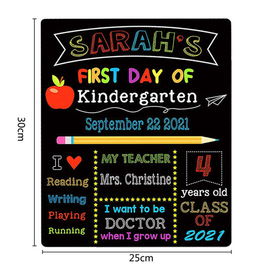 First and Last Day of School Student DIY Double-sided Chalkboard Sign