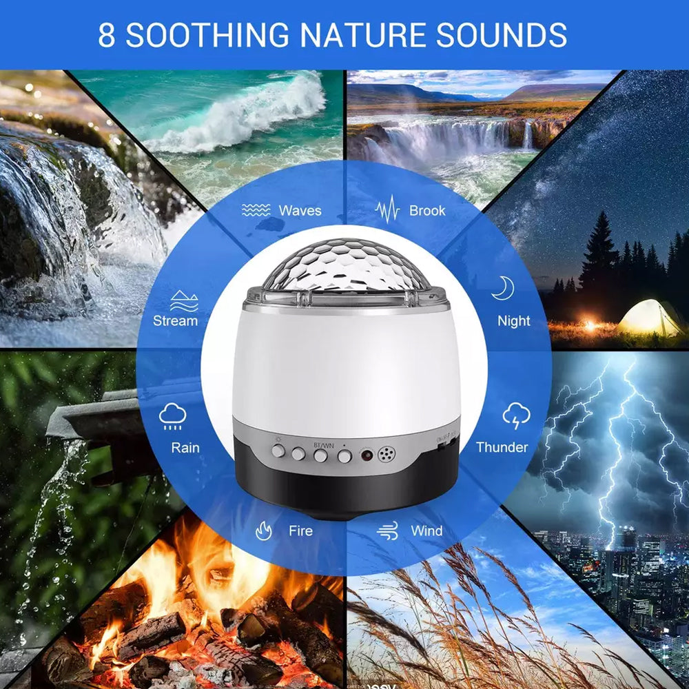 Galaxy Starry Night Lamp Star Projector Sleeping White Noise Sound Machine