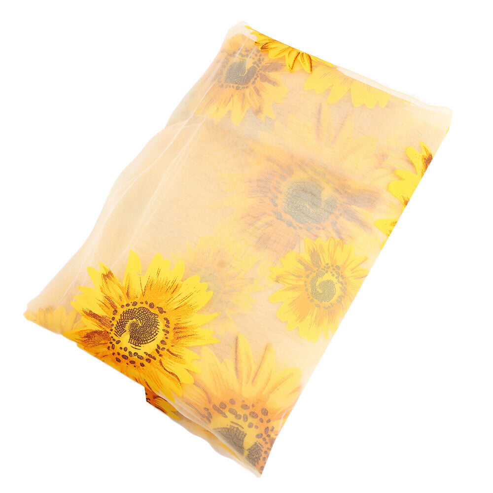 Pair of Floral Sunflower Window Curtains