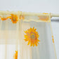 Pair of Floral Sunflower Window Curtains