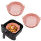 2Pcs Reusable Air Fryer Silicone Round Liners