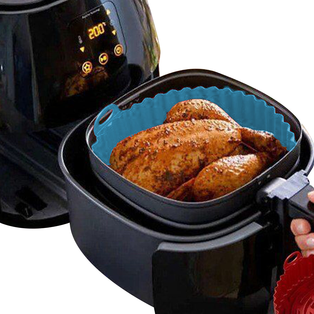 2Pcs Reusable Air Fryer Silicone Round Liners