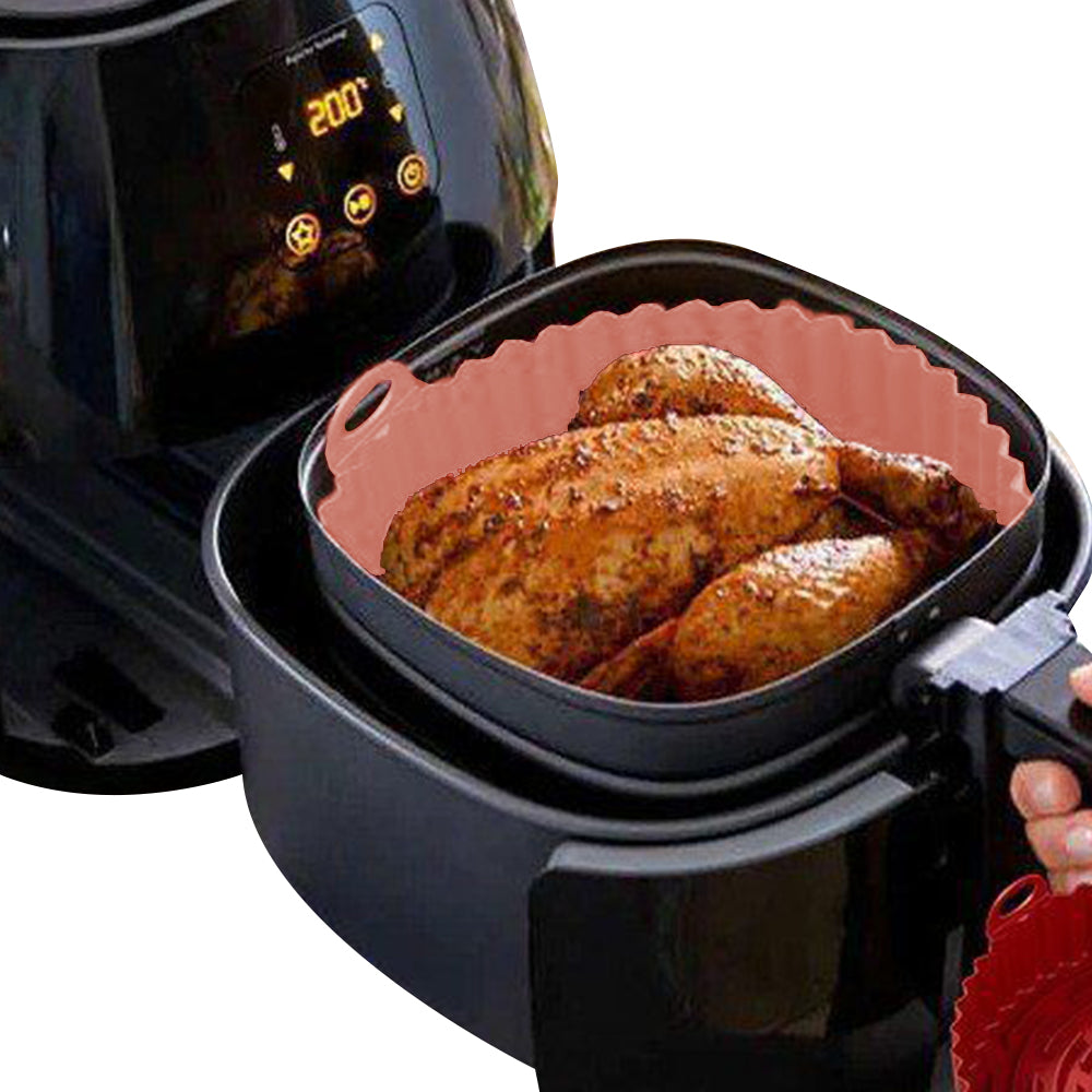 2Pcs Reusable Air Fryer Silicone Round Liners
