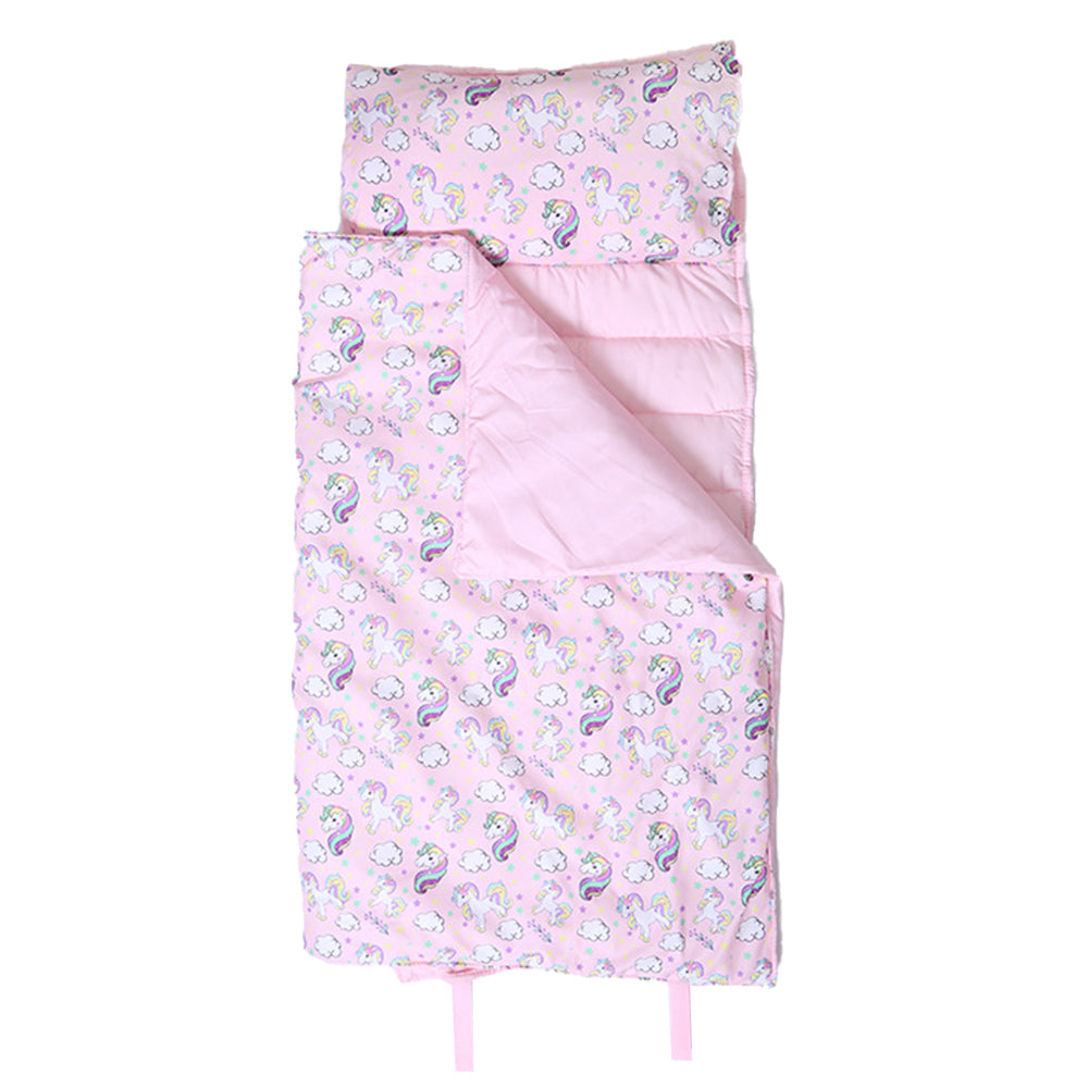 Kids Rolled Napping Mat with Pillow and Blanket