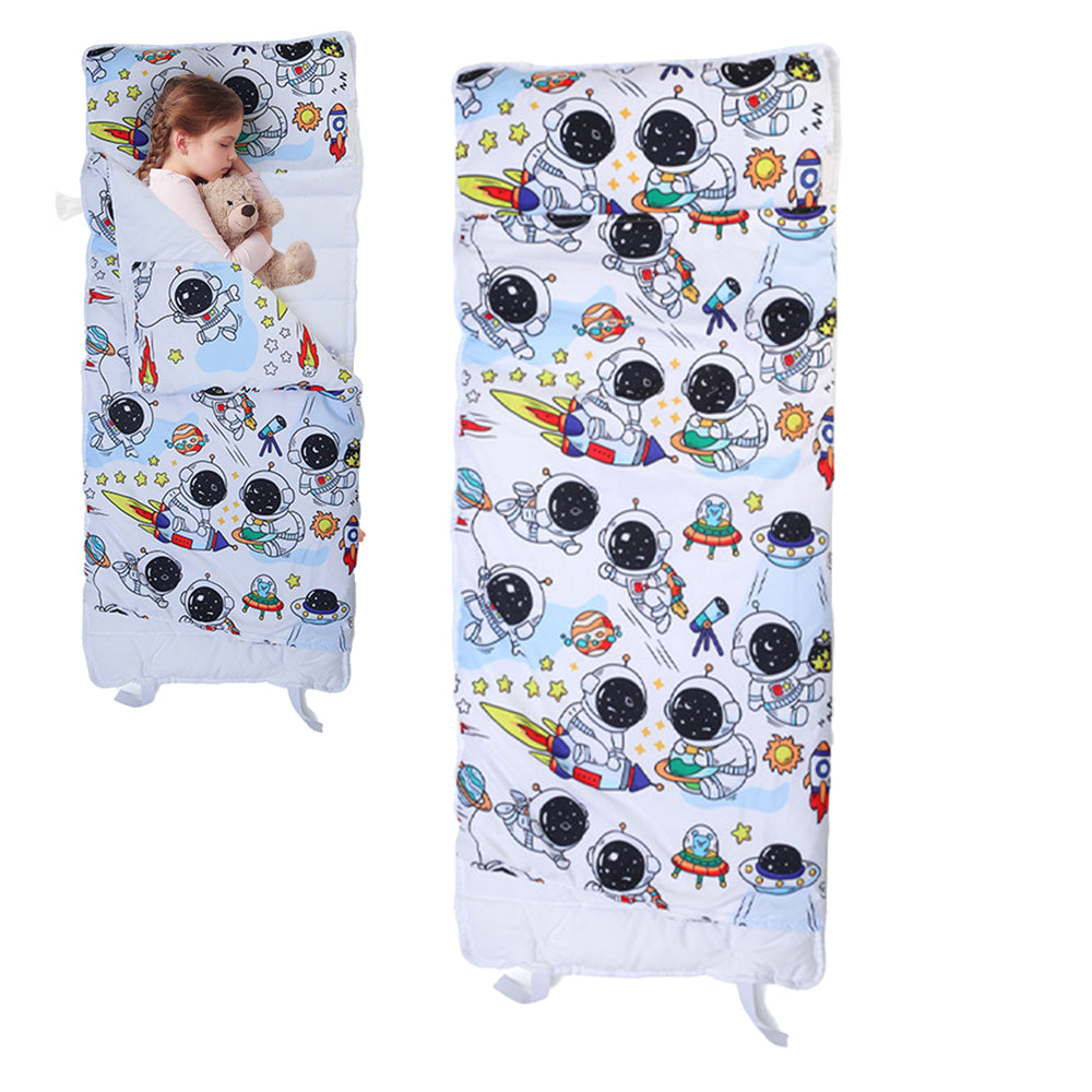 Kids Rolled Napping Mat with Pillow and Blanket