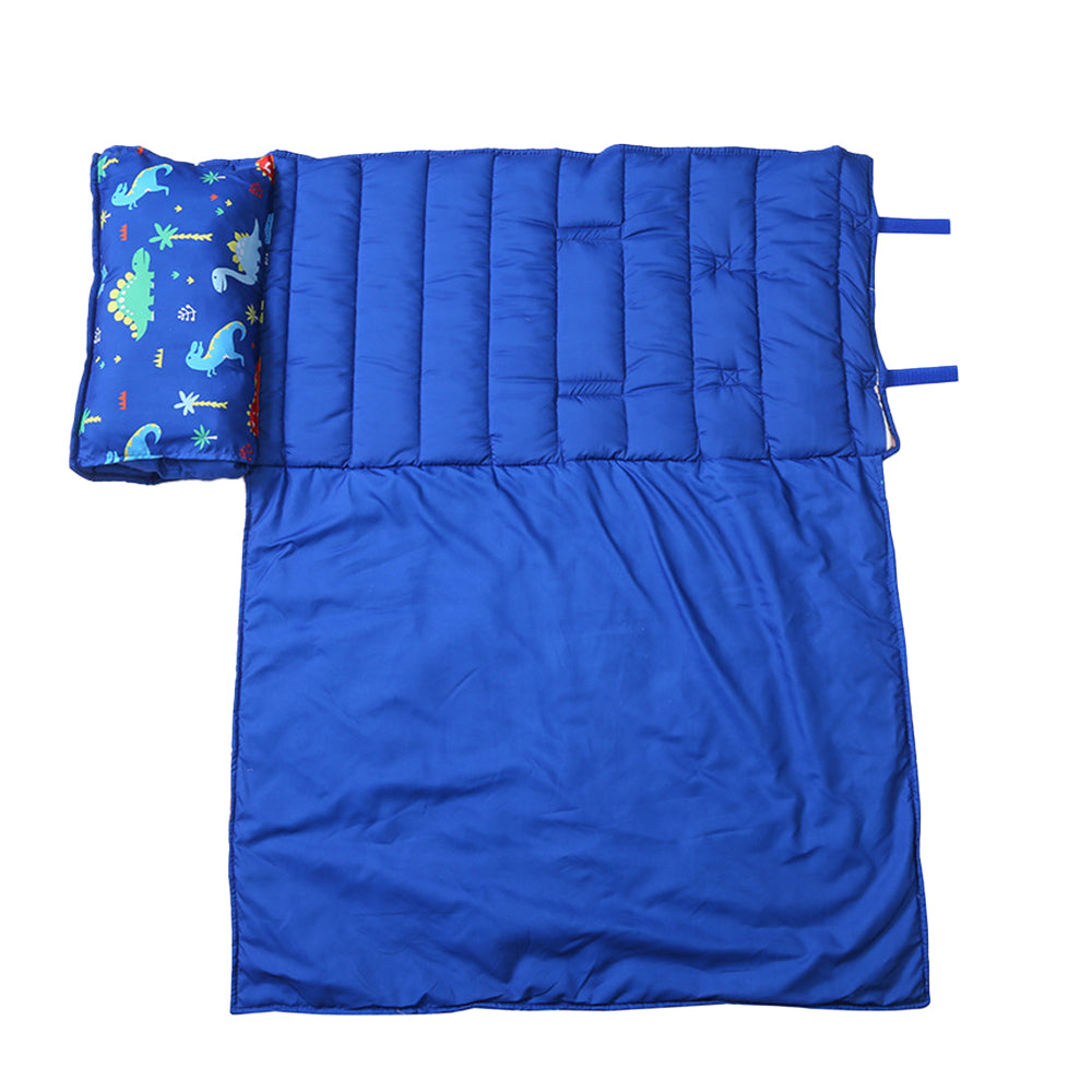 Kids Rolled Napping Mat with Pillow and Blanket