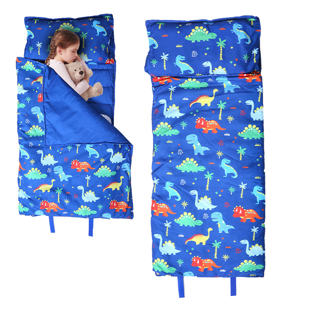 Kids Rolled Napping Mat with Pillow and Blanket