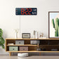 13 Inch LED Wall Mounted Digital Alarm Clock with Temperature Calendar Display