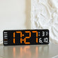 13 Inch LED Wall Mounted Digital Alarm Clock with Temperature Calendar Display
