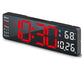 13 Inch LED Wall Mounted Digital Alarm Clock with Temperature Calendar Display