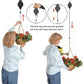 2Pcs Plant Hanger Flower Pulley Hook Hanging Retractable Garden Plant