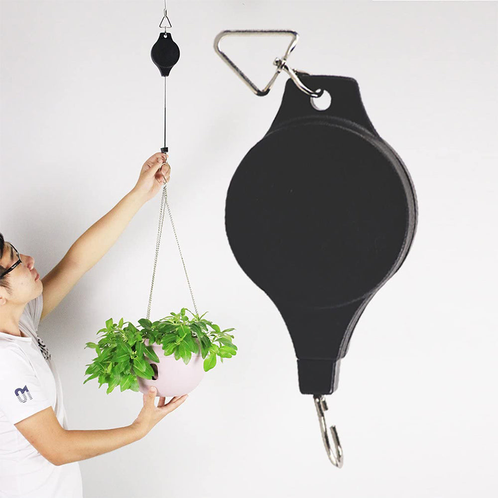 2Pcs Plant Hanger Flower Pulley Hook Hanging Retractable Garden Plant
