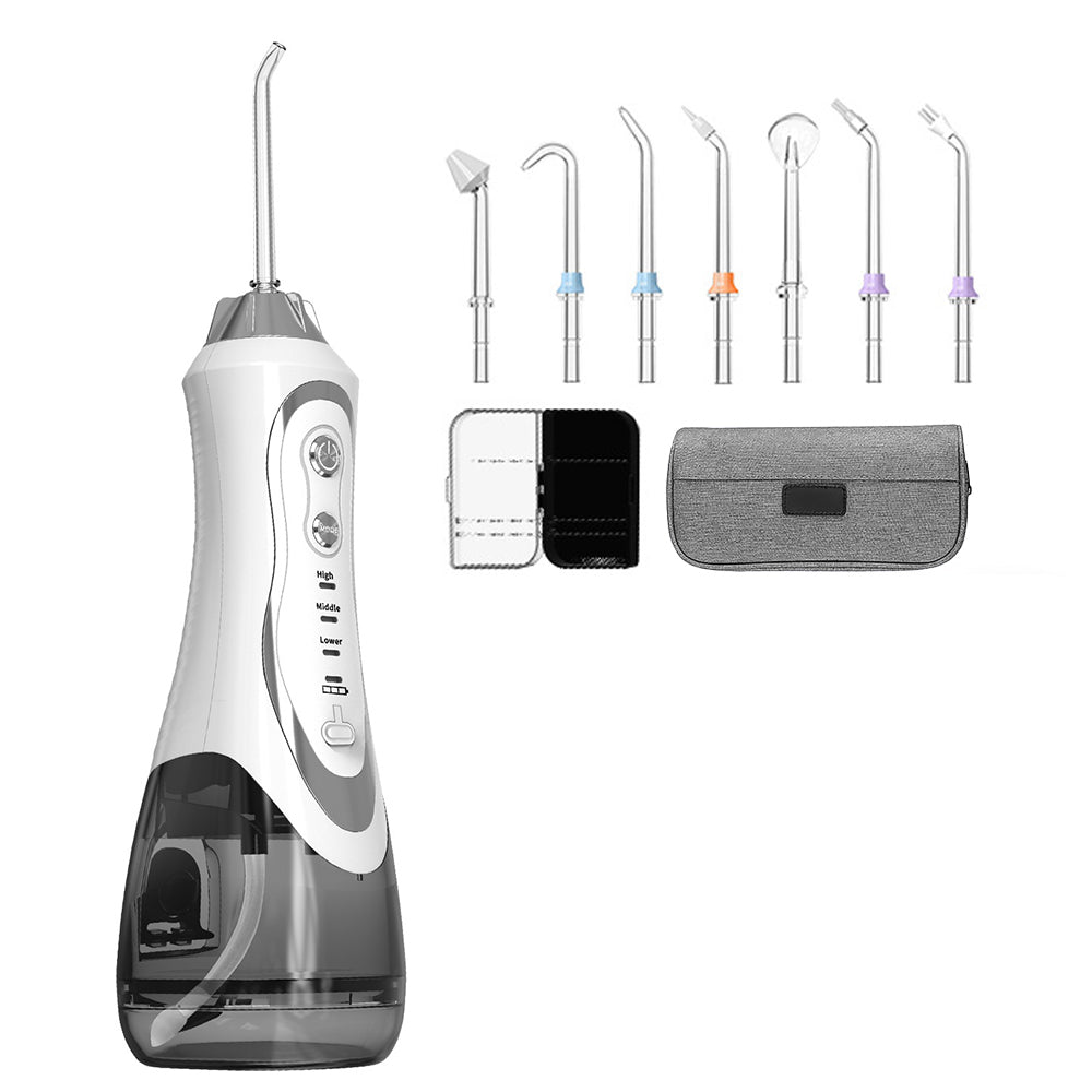Cordless Electric Water Flosser Dental Teeth Cleaner with 7 Heads
