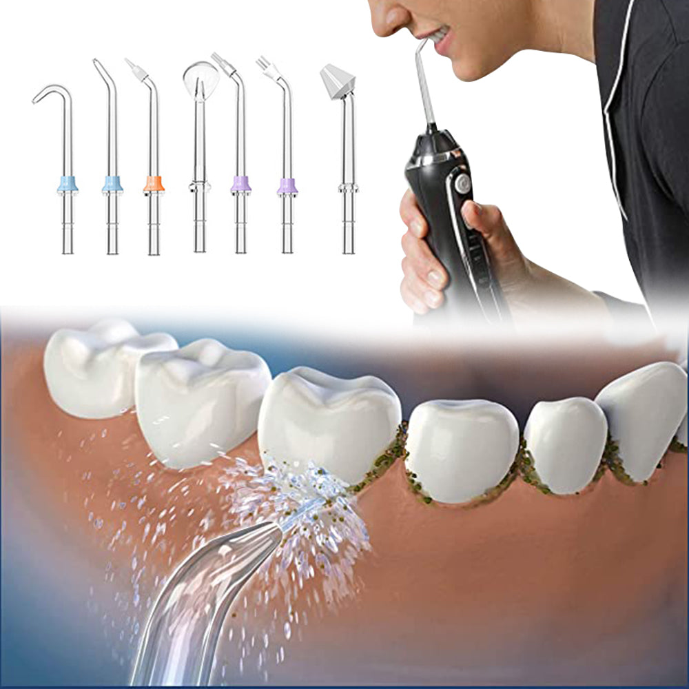 Cordless Electric Water Flosser Dental Teeth Cleaner with 7 Heads
