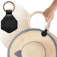 Adsorbable Iron Hat Clip for Travel PU Leather Hands Free Sunhat Clip on Bag Luggage Backpack Bag Accessory
