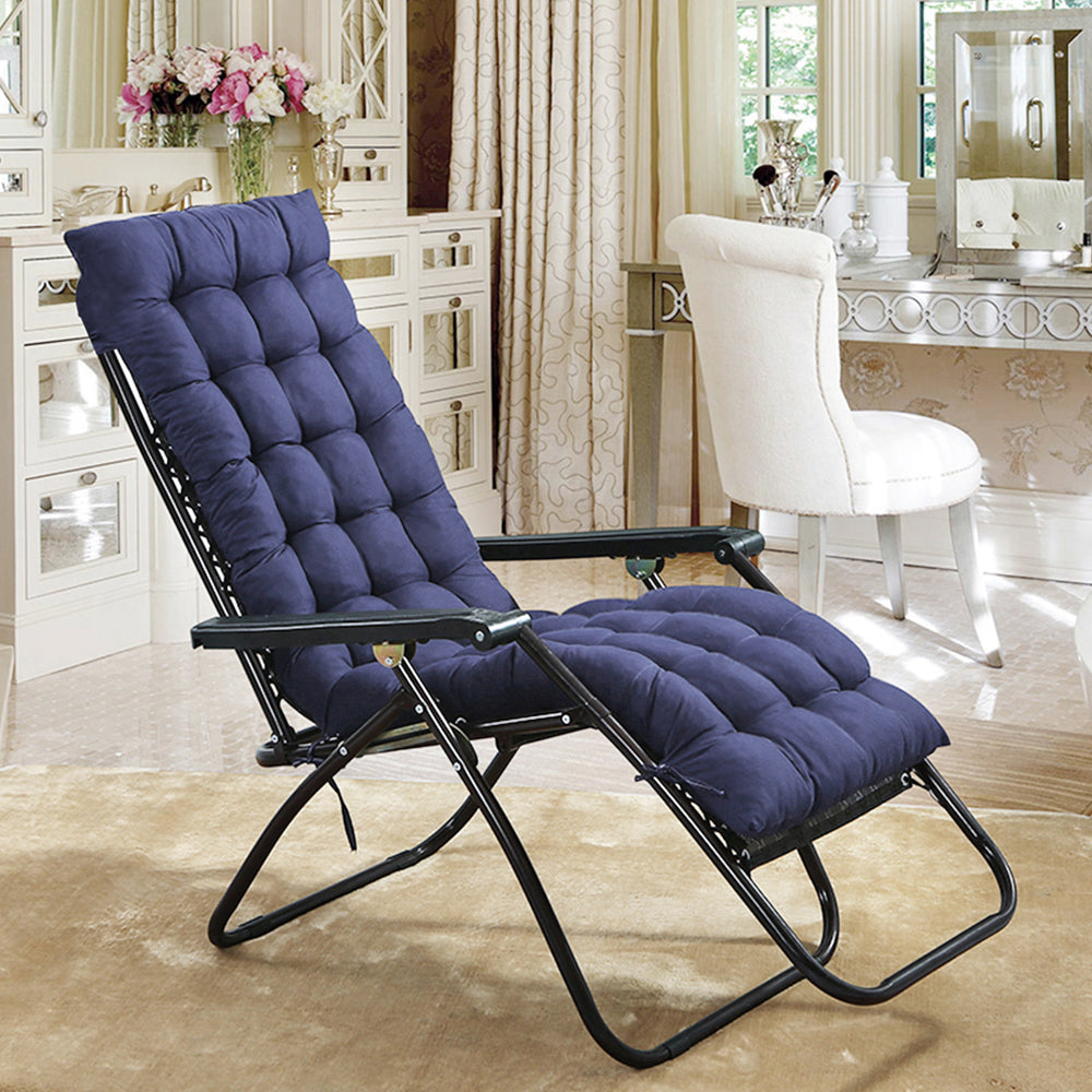 Sun Lounger Chair Cushions Thicken Soft Recliner Chair Bench Cushion with Ties