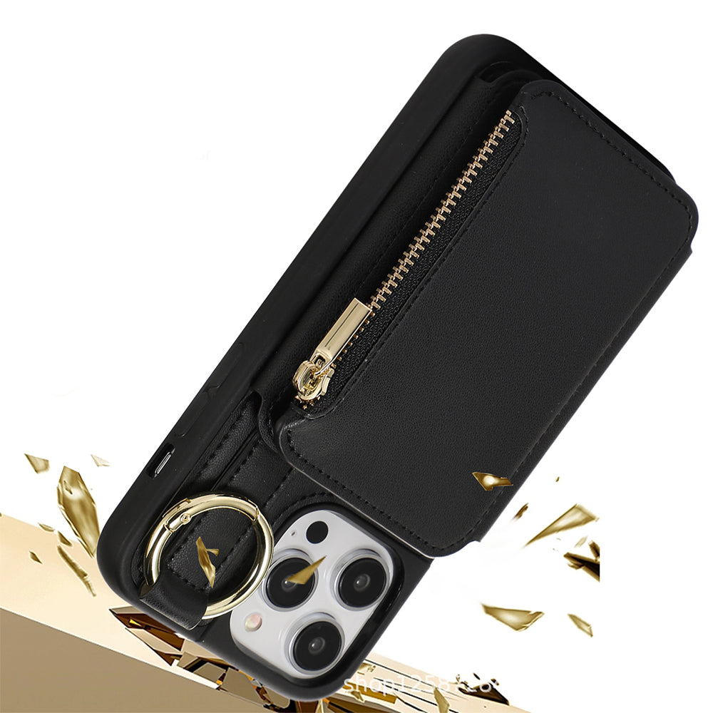 PU Leather Crossbody Phone Case Purse with RFID Blocking Card Holder for iPhone14 Pro