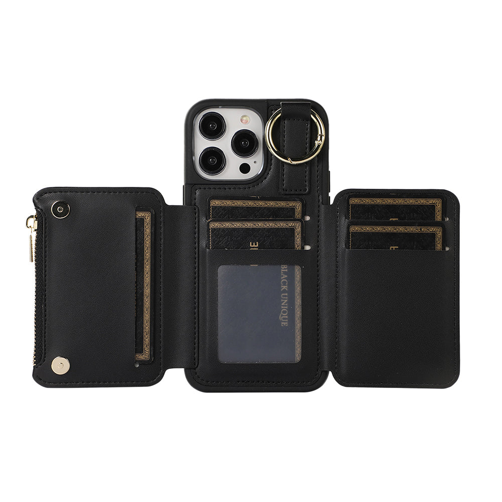 PU Leather Crossbody Phone Case Purse with RFID Blocking Card Holder for iPhone14 Pro