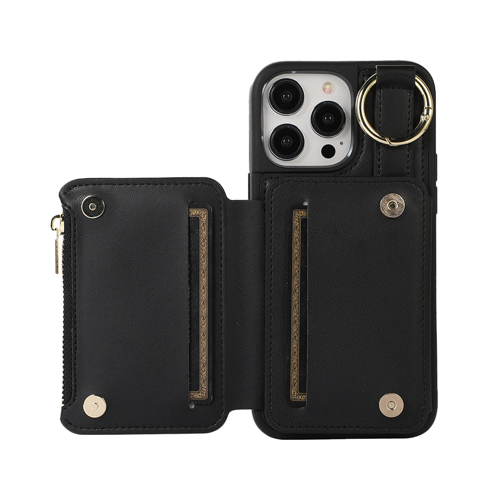 PU Leather Crossbody Phone Case Purse with RFID Blocking Card Holder for iPhone14 Pro