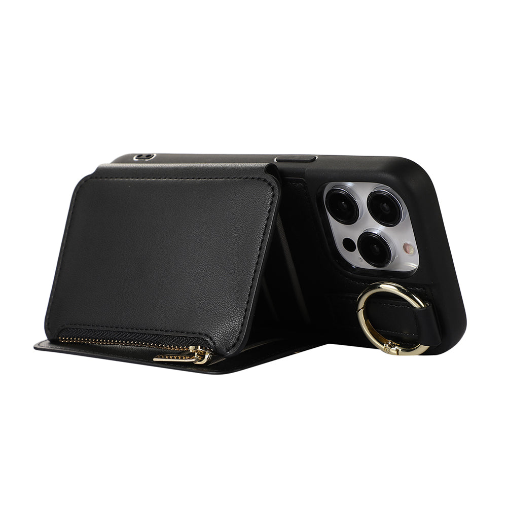 PU Leather Crossbody Phone Case Purse with RFID Blocking Card Holder for iPhone14 Pro
