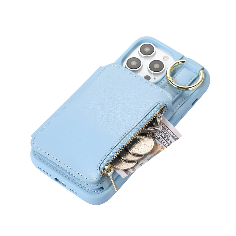 PU Leather Crossbody Phone Case Purse with RFID Blocking Card Holder for iPhone14 Pro