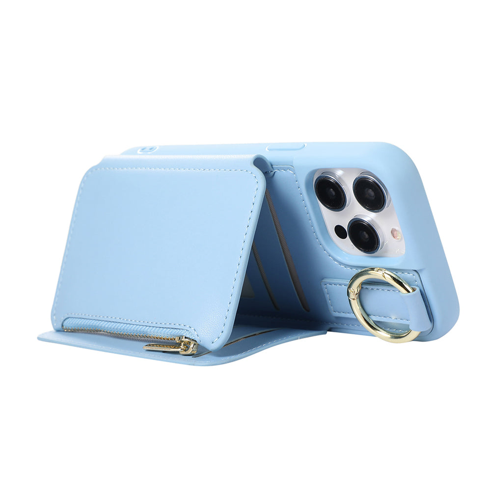 PU Leather Crossbody Phone Case Purse with RFID Blocking Card Holder for iPhone14 Pro
