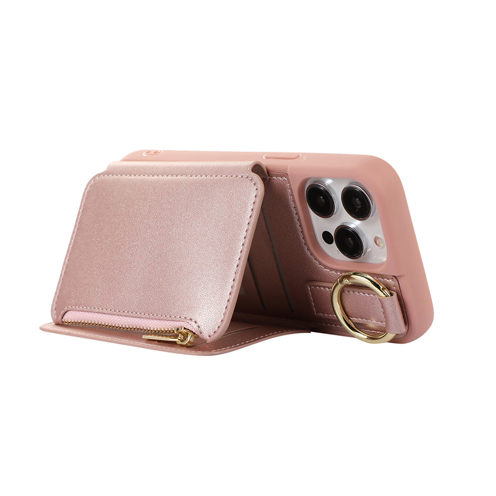 PU Leather Crossbody Phone Case Purse with RFID Blocking Card Holder for iPhone14 Pro