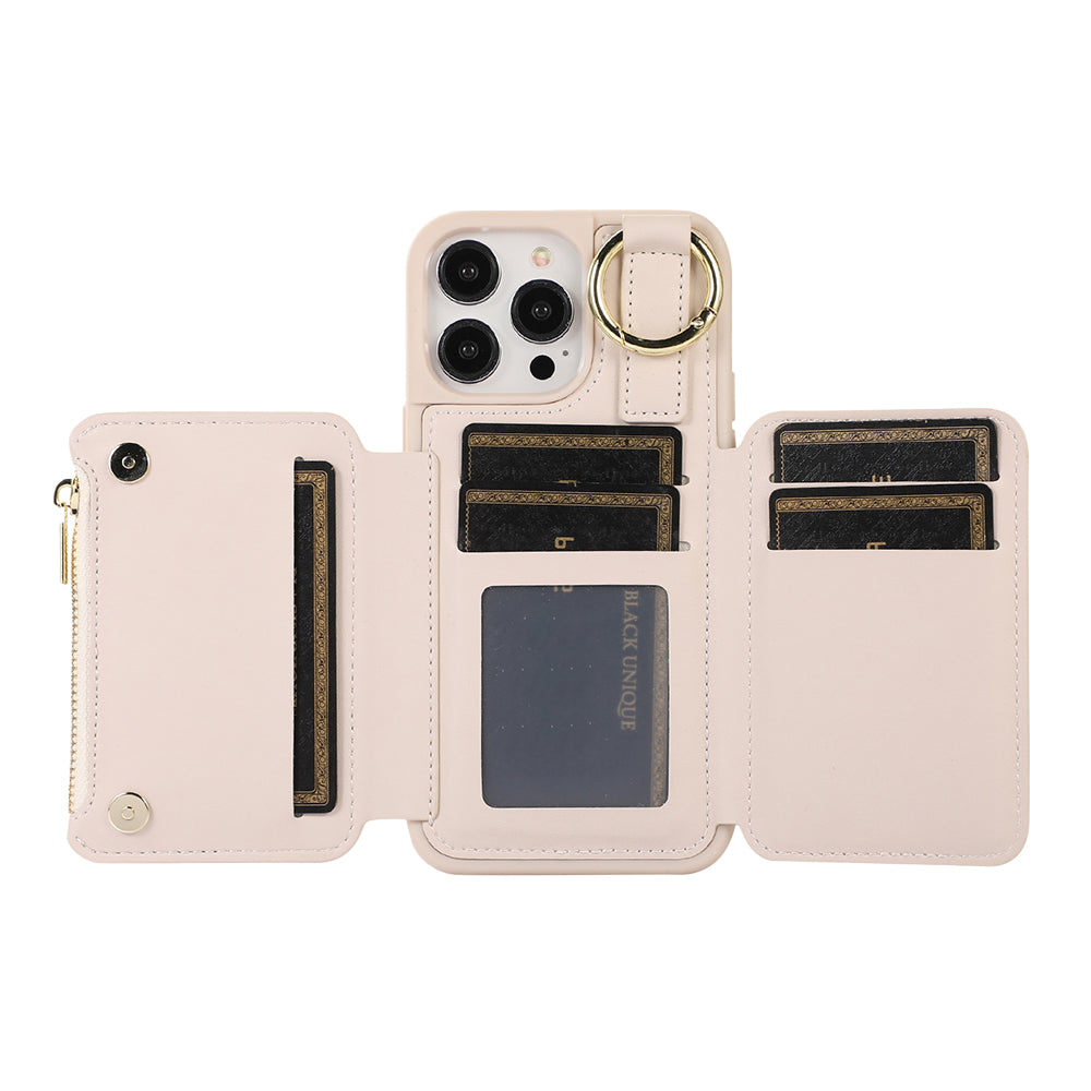 PU Leather Crossbody Phone Case Purse with RFID Blocking Card Holder for iPhone14 Pro