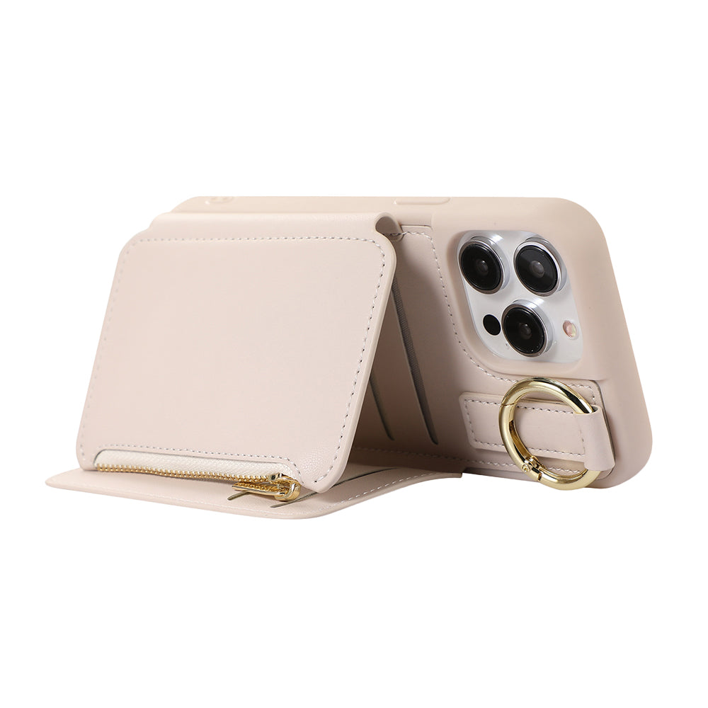PU Leather Crossbody Phone Case Purse with RFID Blocking Card Holder for iPhone14 Pro