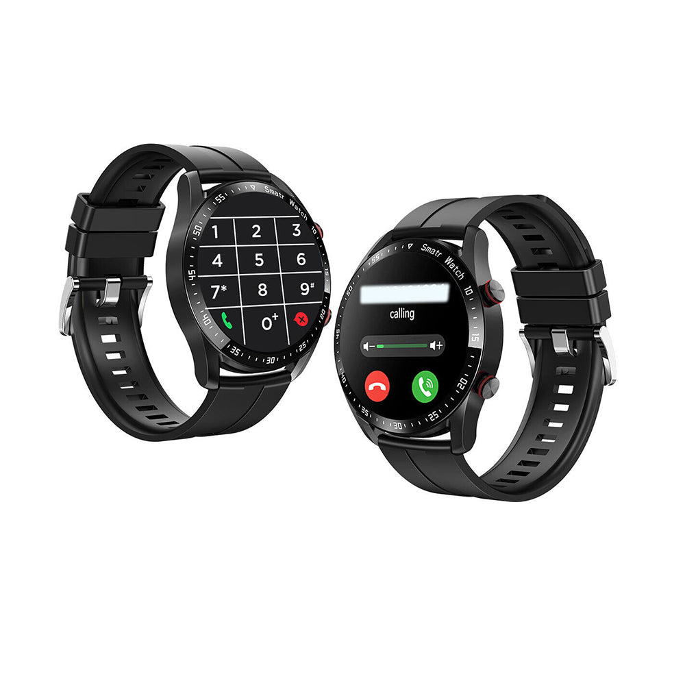 Bluetooth Smart Watch Sleep ECG Monitoring Sport Tracker-with 1 Steel Strap and 1 TPU Strap