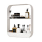 2-Tier Punch-Free Bathroom Wall Rack Black