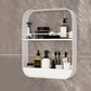 2-Tier Punch-Free Bathroom Wall Rack Black