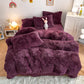 Soft Fluffy Plush Duvet Cover Set Faux Fur Quilt Covers Set