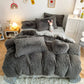 Soft Fluffy Plush Duvet Cover Set Faux Fur Quilt Covers Set
