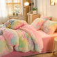 Soft Fluffy Plush Duvet Cover Set Faux Fur Quilt Covers Set