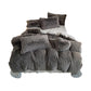 Soft Fluffy Plush Duvet Cover Set Faux Fur Quilt Covers Set