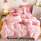 Soft Fluffy Plush Duvet Cover Set Faux Fur Quilt Covers Set