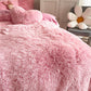 Soft Fluffy Plush Duvet Cover Set Faux Fur Quilt Covers Set