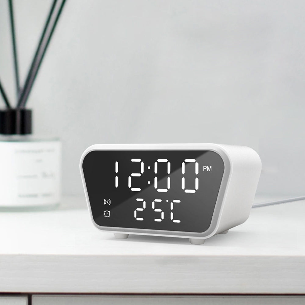 15W Fast Wireless Charging LED Digital Alarm Clock