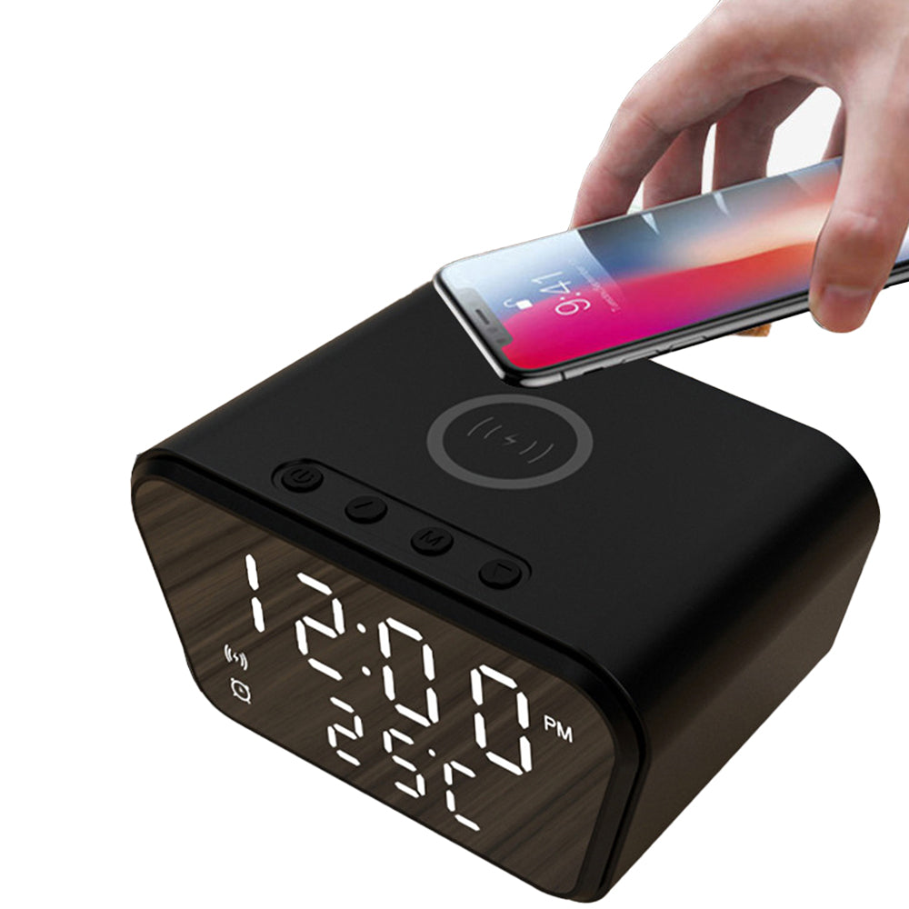 15W Fast Wireless Charging LED Digital Alarm Clock
