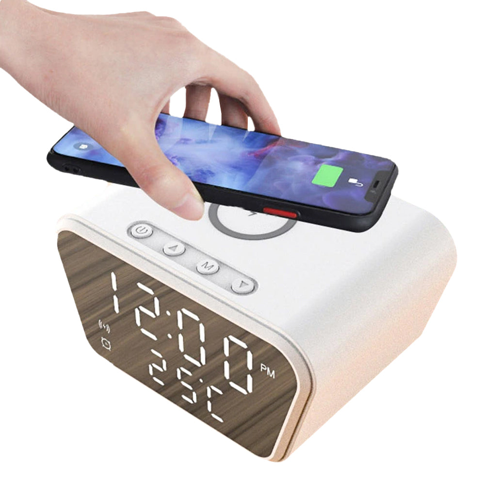 15W Fast Wireless Charging LED Digital Alarm Clock