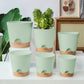 Set of 6Pcs Self Watering Planters Nursery Plant Pots with Drainage Hole for Indoor Outdoor Plants