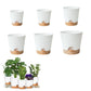 Set of 6Pcs Self Watering Planters Nursery Plant Pots with Drainage Hole for Indoor Outdoor Plants