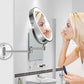 8-inch Wall Mounted 10X Magnifying Makeup Mirror with LED Light Dual Side